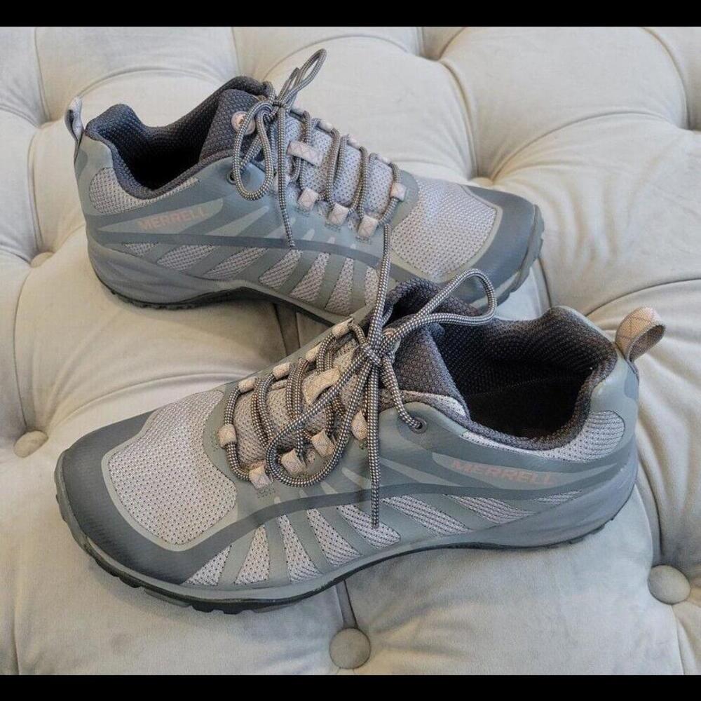 Merrell Siren Edge Q2 Running Hiking Shoe Womens Size 9 Gray Pink Low Top J46612